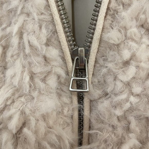 Decjuba Size L Beige Pippa Shearling Coat Faux Fur Longline Coatigan New RRP$140 - Picture 9 of 16